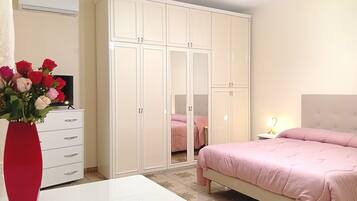 1 bedroom, premium bedding, down comforters, individually decorated