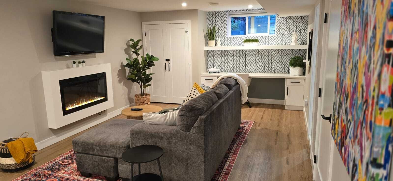 TV connectée, cheminée