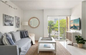 Living area - Serene Miami Beach 2BD/2BA - 1 Block from Beach, Best Neighborhood: South 5th (miami beach)