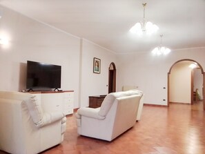 Smart TV, fireplace, video games