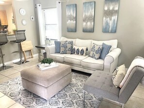 TV, fireplace, video games