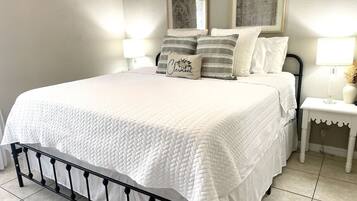 2 bedrooms, desk, iron/ironing board, travel crib