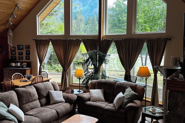 Smart TV, caminetto, lettore DVD, libri