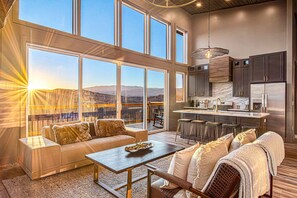 Smart TV, fireplace, video games, books