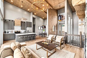 Smart TV, fireplace, video games, books
