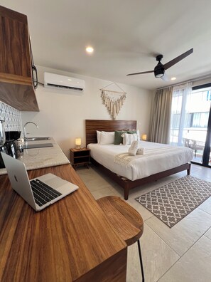 1 bedroom, WiFi, bed sheets - New Studio P/2, Alberca, Balcón Privado (Tulum)