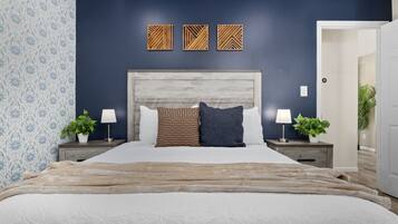 1 غرفة نوم ومكواة/لوح كي وواي فاي وملاءات أسرّة