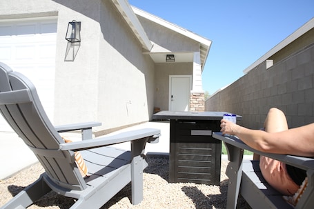 Terrace/patio. Cozy studio in Yuma's Century Heights historic district!