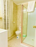 华丽客房 | 浴室 | 淋浴设施、吹风机、毛巾、肥皂