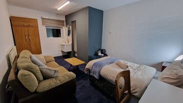 Desk, laptop workspace, iron/ironing board, free WiFi