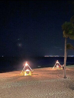 Sun loungers, beach towels
