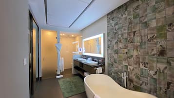 Ducha, secador de pelo, bidet, toallas