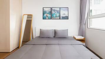 Superior Apartment, 3 Bedrooms, Kitchen, City View | Minibar, desk, laptop workspace, soundproofing