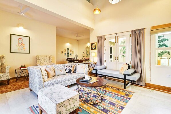 3 Bedroom Boutique | Living area | 24-inch LED TV with digital channels - Avaanti Boutique Stay By Avaanti Stays (Udaipur)