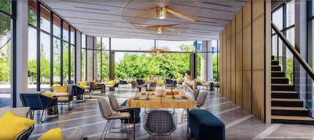 Sala de estar en el lobby