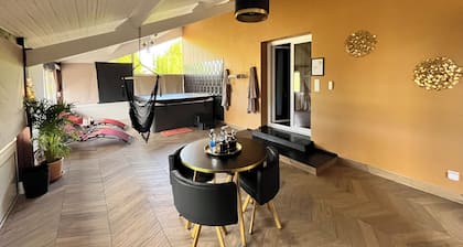 Room with private spa and cinema room