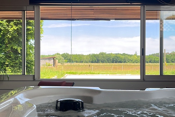 Vue depuis lâhĂ©bergement