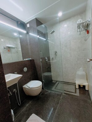 Triple Room, Balcony | Bathroom | Shower, free toiletries, towels, soap - Amansaraa Bhide Retreat (Alibag)