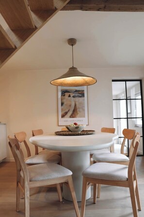 Dining - Charming 4-bedroom farmhouse in Ellezelles with seasonal heated Pool and Sauna (Ellezelles)