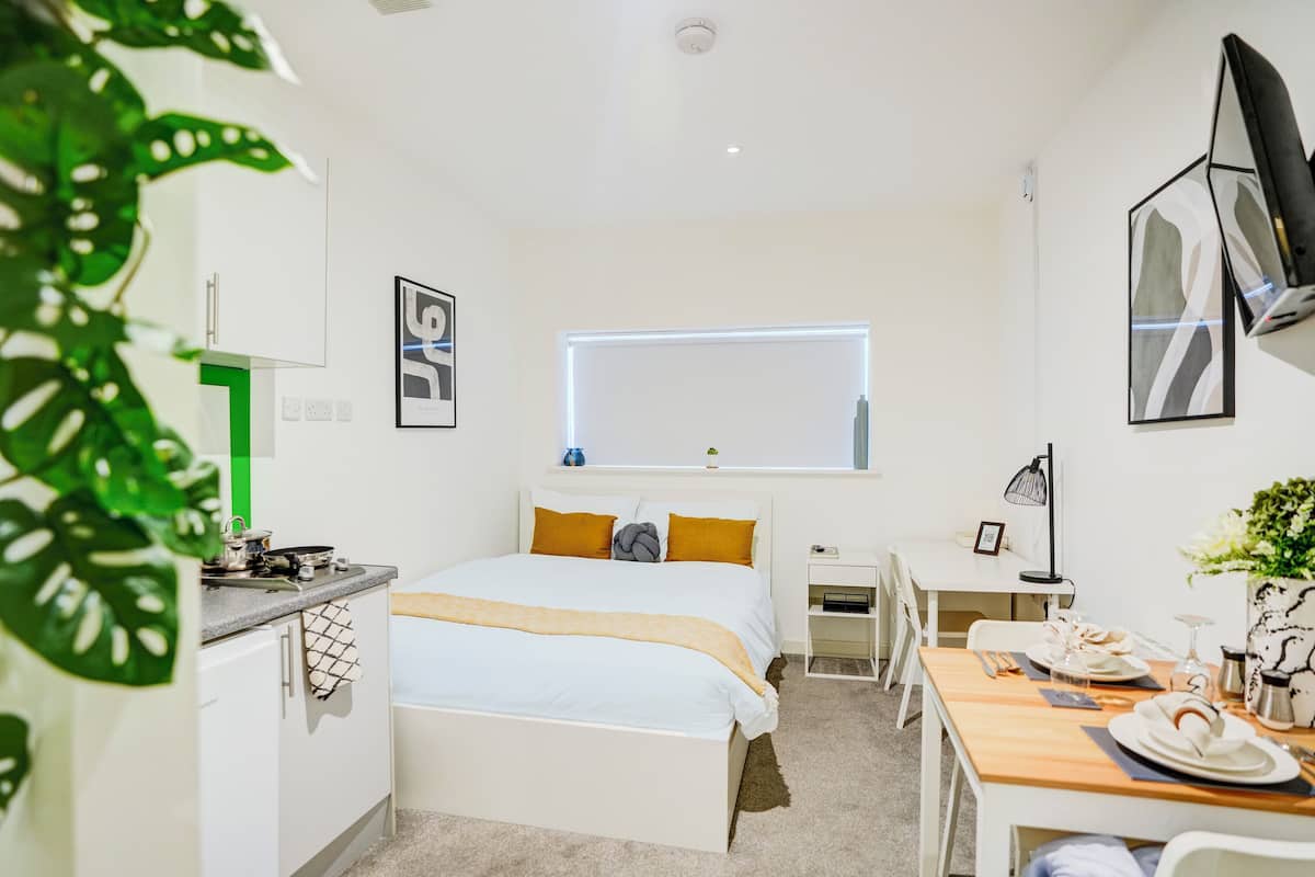 Standaard studio, 1 tweepersoonsbed | 1 slaapkamer, gratis wifi, beddengoed