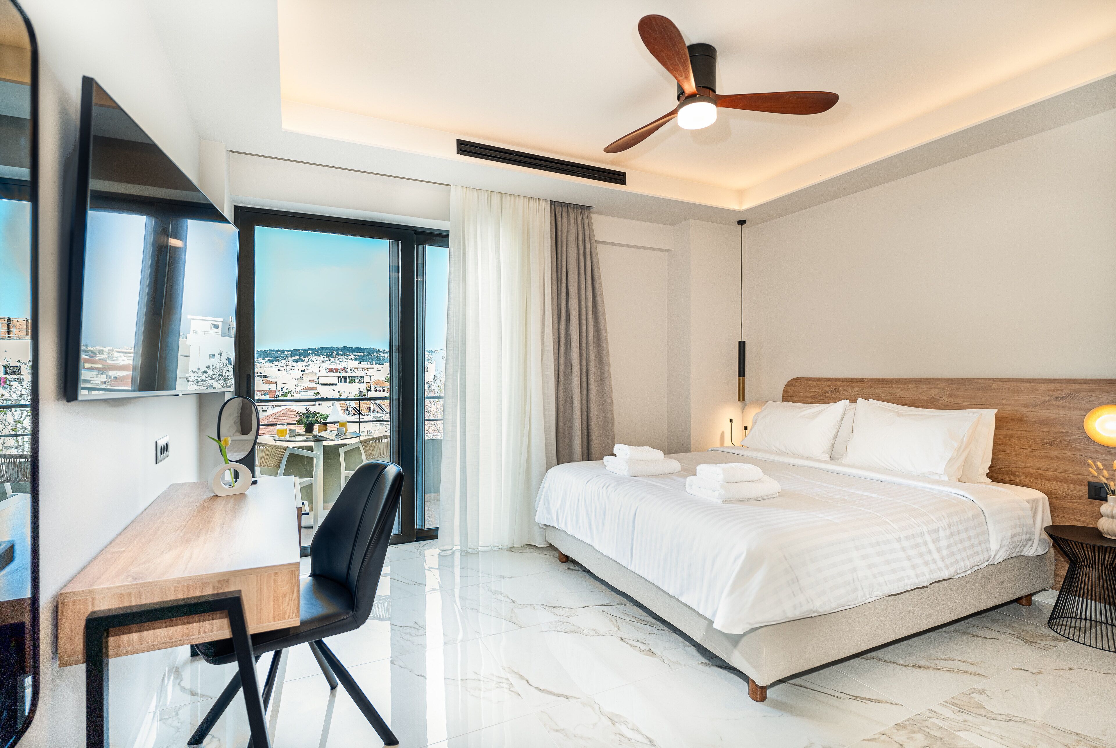 Deluxe Apartment, 1 King Bed with Sofa bed, City View | In-room safe, blackout drapes, soundproofing, iron/ironing board