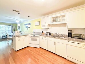 Fridge, microwave, oven, stovetop - Just Steps to Folly Field Beach  - 2 bd 2 ba condo (Hilton Head Island)