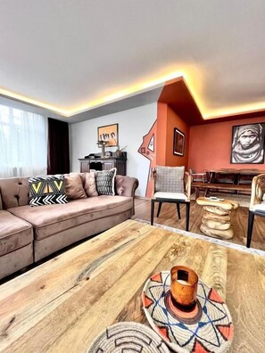 Appartement Luxe, vue parc | Coin séjour