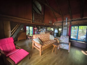 Fireplace, books