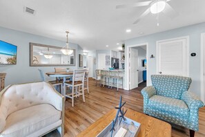 Condo, Multiple Beds (Beachside Villas 832) | Living area | TV