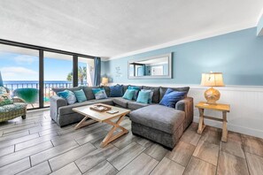 Condo, 1 King Bed (Edgewater Tower 3-104) | Living area