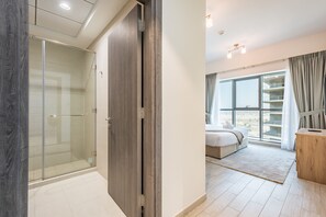 In-room safe, iron/ironing board, free WiFi, bed sheets - Charming 1BR in Orchid Residence, Al Barsha South by Deluxe Holiday Homes (Dubai)