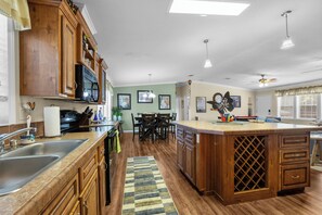 Microwave, oven, stovetop, dishwasher