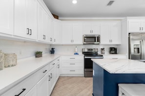 House, Multiple Beds (Beach Please) | Private kitchen | Oven, toaster - Beach Please (Gulf Shores)