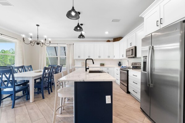 House, Multiple Beds (Beach Please) | Private kitchen | Oven, toaster - Beach Please (Gulf Shores)