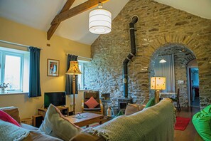 تلفزيون، مدفأة، مشغل دي في دي، كُتُب