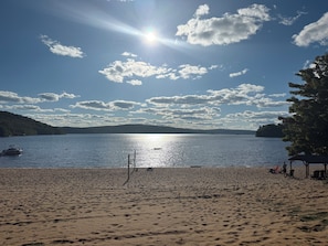 Sun-loungers, beach towels