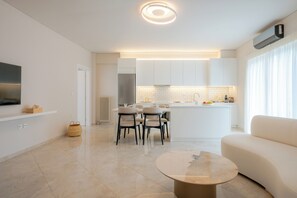 Deluxe Residence | Living area | 42-inch LED TV with digital channels, offices - Apeiron Athena Residences (Athens)