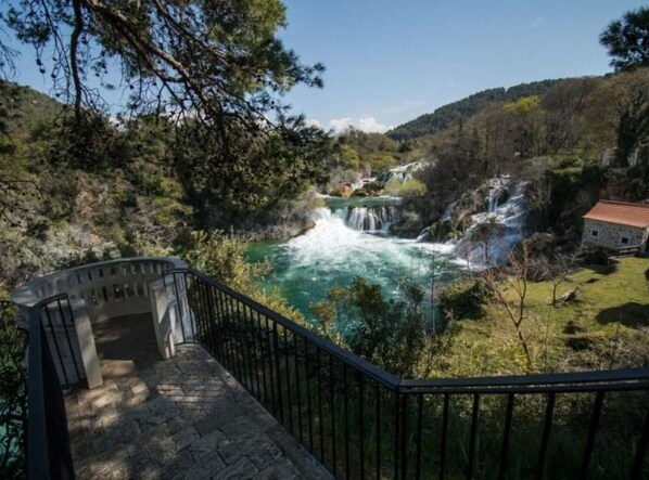 Blick von der Unterkunft