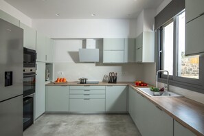 Fridge, oven, stovetop, dishwasher