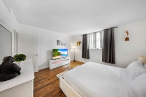 1 dormitorio, cuna de viaje, wifi gratis y ropa de cama