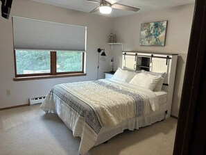 2 bedrooms, iron/ironing board, WiFi, bed sheets