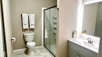 Hair dryer, towels