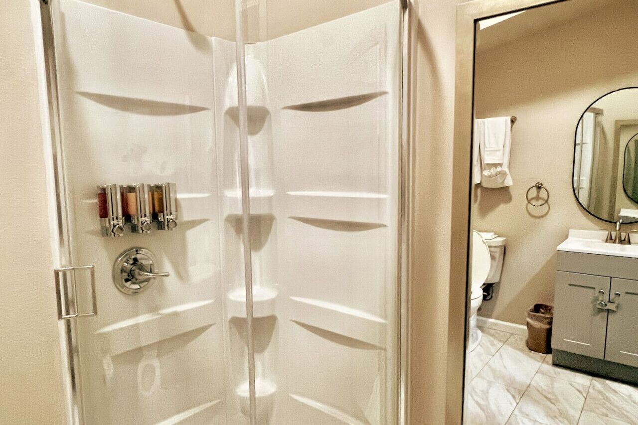 Hair dryer, towels