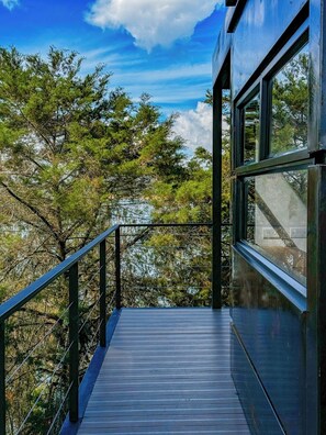 Suite Deluxe, balcon, vue sur le lac | Balcon