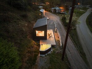 Utendørs boblebad