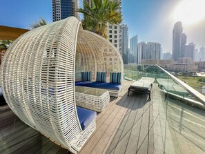 Terrace/patio - Panoramic Burj Khalifa View Luxury Penthouse 1BR (Dubai)