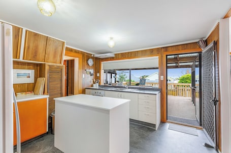 Villa | Private kitchen | Fridge, microwave, oven, stovetop