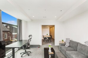 Apartment | Living area - Relaxing Apt. Steps from Eden Park | Zodiak Stays (Auckland)