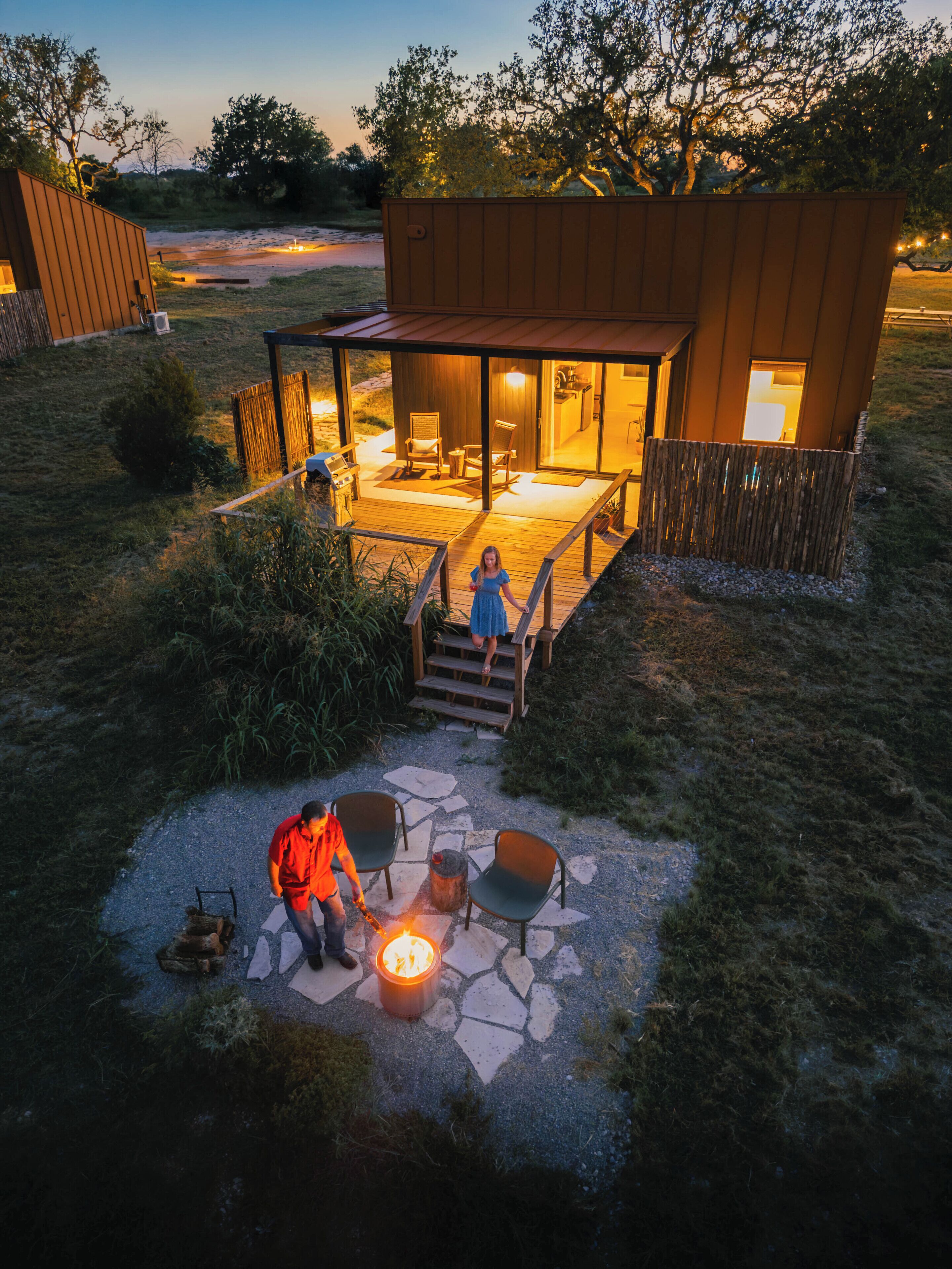 Romantische Ferienhütte | Terrasse/Patio