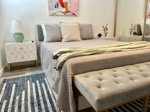 1 bedroom, iron/ironing board, travel crib, free WiFi